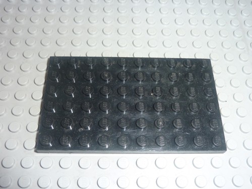 Lego plaque black 6x10 - lego,