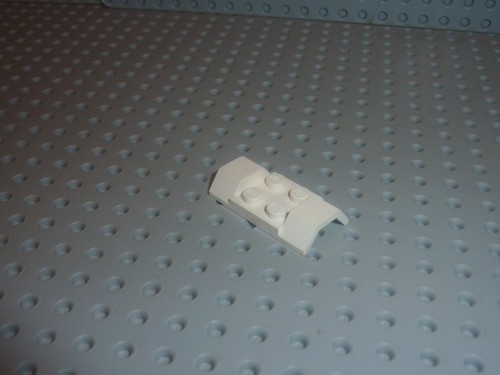 Lego white car mudguard - lego,